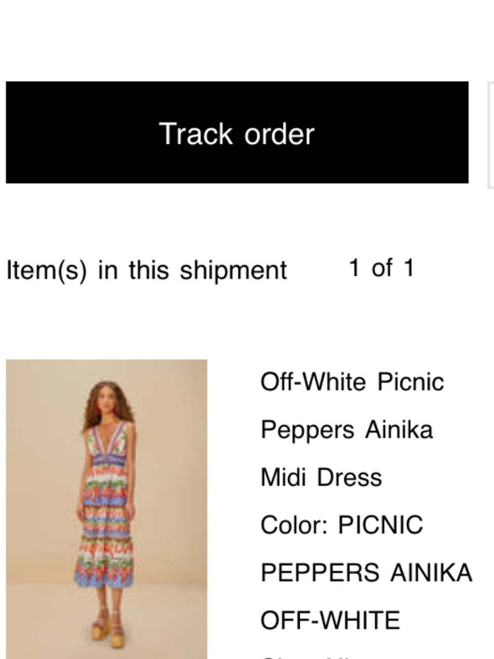 FARM Rio White Maxi Dress with Red Chili Print and Blue Check Accents - Picture 5 of 5
